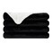 NANPIPER Sherpa Blanket King Fleece Bed Blankets Soft and Warm Fuzzy MicrofiberBlack 90x108