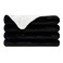 NANPIPER Sherpa Blanket King Fleece Bed Blankets Soft and Warm Fuzzy MicrofiberBlack 90x108