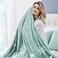 CHOSHOME Cooling Blanket for Hot Sleepers Lightweight Summer Cold Thin Blankets for Sleeping Hot Flashes Night Sweats Soft Blanket for Bed Twin Size Green