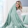 CHOSHOME Cooling Blanket for Hot Sleepers Lightweight Summer Cold Thin Blankets for Sleeping Hot Flashes Night Sweats Soft Blanket for Bed Twin Size Green
