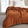 Great Bay Home 100 Cotton Blanket for FullQueen Size Bed Lightweight and Breathable Waffle Weave Blankets for Summer Spring Versatile Layering Orange Bed Blanket Terracotta 90x90 inches