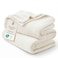 Bedsure GentleSoft Fleece Throw XL Blanket Cream 300GSM Soft Lightweight Plush Cozy Blankets for Bed Sofa Couch Travel Camping 50x70 inches