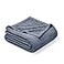 Bare Home Polar Fleece Blanket FullQueen Heathered Dark Blue Warm Cozy Premium Fleece Throw for Bed Camping and Travel Lightweight FullQueen Heathered Dark Blue