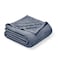 Bare Home Polar Fleece Blanket FullQueen Heathered Dark Blue Warm Cozy Premium Fleece Throw for Bed Camping and Travel Lightweight FullQueen Heathered Dark Blue