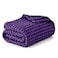 Bedsure Cooling Cotton Waffle Queen Size Blanket Lightweight Breathable Blanket of Rayon Derived from Bamboo for Hot Sleepers Luxury Throws for Bed Couch and Sofa Purple 90x90 Inches