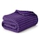 Bedsure Cooling Cotton Waffle Queen Size Blanket Lightweight Breathable Blanket of Rayon Derived from Bamboo for Hot Sleepers Luxury Throws for Bed Couch and Sofa Purple 90x90 Inches