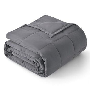 Topblan Weighted Blanket for Adults 15lbs Soft Cooling Breathable Weighted Throw for Sleeping Machine Washable Heavy Blanket with Glass Beads for Summer Sofa Bed 60x80 Queen Size