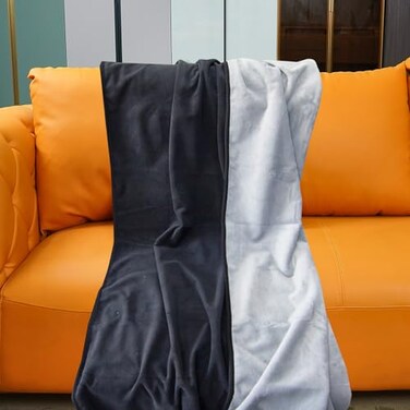 Ahinahwap Waterproof Blanket for Bed Couch Sofa Reversible Reusable Cat Dog Blanket Waterproof Washable Small Water Resistant Blankets Leakproof 40x60 BlackLight Grew