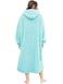 ililmmoe Sherpa Wearable Blanket Oversized Hoodie Sweatshirt TV Blanket with Long Sleeves and PocketOne Size Fit AllLakeblue