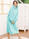 ililmmoe Sherpa Wearable Blanket Oversized Hoodie Sweatshirt TV Blanket with Long Sleeves and PocketOne Size Fit AllLakeblue