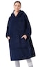 CozyLeep Sherpa Oversized Hooded Wearable Blanket Hoodie for Women Men Adluts Navy