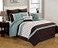 Riverbrook Home Tolbert Comforter Set King BlueBrownIvory 8 Piece Set