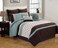 Riverbrook Home Tolbert Comforter Set King BlueBrownIvory 8 Piece Set