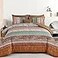 Cottolester Boho Queen Comforter Set 8 Pieces Brown Bohemian Striped Bed in a Bag Paisley Soft Microfiber Bedding Comforter Set