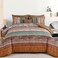 Cottolester Boho Queen Comforter Set 8 Pieces Brown Bohemian Striped Bed in a Bag Paisley Soft Microfiber Bedding Comforter Set