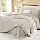 Litanika Queen Comforter Set with Sheets Beige 7 Pieces Bed in a Bag Queen Chevron Tufted Complete Bedding Sets with Comforter Sheets Pillowcases Shams