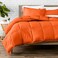 Bare Home Comforter Set Queen Size UltraSoft Goose Down Alternative Premium 1800 Series All Season Warmth Queen Orange
