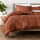 Bare Home Comforter Set Queen Size UltraSoft Goose Down Alternative Premium 1800 Series All Season Warmth Queen Terracotta
