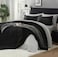 BEDELITE Queen Comforter Set 7 Pieces Bed in A Bag Soft Microfiber Reversible Black Bed Set with Comforters Sheets Pillowcases Shams Cozy Luxury Bedding Sets for All Season