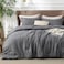Bedsure California King Comforter Set Charcoal Grey Soft Bedding for All Seasons Cationic Dyed Bed Set 3 Pieces 1 California King Size Comforter 104x96 and 2 Pillow Shams 20x362