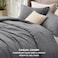 Bedsure California King Comforter Set Charcoal Grey Soft Bedding for All Seasons Cationic Dyed Bed Set 3 Pieces 1 California King Size Comforter 104x96 and 2 Pillow Shams 20x362