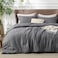 Bedsure California King Comforter Set Charcoal Grey Soft Bedding for All Seasons Cationic Dyed Bed Set 3 Pieces 1 California King Size Comforter 104x96 and 2 Pillow Shams 20x362