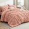 Bedsure California King Comforter Set Dusty Pink Bed in a Bag California King 7 PCS GentleSoft Bed Set Gift for Family All Season Down Alternative Comforter with Sheets Pillowcases Shams