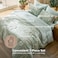 Bedsure King Size Comforter Set 7 Pieces Floral Sage Green GentleSoft Bedding Sets King Bed in a Bag with Botanical Flowers Winter Comforter Sheets Pillowcases Shams