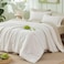 Bedsure King Size Comforter Set 7 Pieces White King Bedding Set for All Seasons Boho Contrasting Design Bed in a Bag with Comforter Sheets Pillowcases Shams