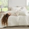 Bedsure King Size Comforter Set 7 Pieces White King Bedding Set for All Seasons Boho Contrasting Design Bed in a Bag with Comforter Sheets Pillowcases Shams