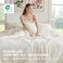 Bedsure King Size Comforter Set 7 Pieces White King Bedding Set for All Seasons Boho Contrasting Design Bed in a Bag with Comforter Sheets Pillowcases Shams