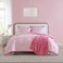 Betsey Johnson FullQueen Comforter Set Super Soft Bedding with Matching Shams Bonus Throw Included Chic Bedding Essentials Signature Hotel Solid Pink FullQueen