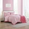 Betsey Johnson FullQueen Comforter Set Super Soft Bedding with Matching Shams Bonus Throw Included Chic Bedding Essentials Signature Hotel Solid Pink FullQueen