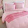 Betsey Johnson FullQueen Comforter Set Super Soft Bedding with Matching Shams Bonus Throw Included Chic Bedding Essentials Signature Hotel Solid Pink FullQueen