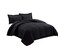 Chezmoi Collection 3Piece All Season Oversized King Comforter Set Black Soft Quilted Down Alernative Duvet Insert with Corner Tabs Lightweight Microfiber Bedding 110 x 96 Inches