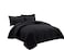 Chezmoi Collection 3Piece All Season Oversized King Comforter Set Black Soft Quilted Down Alernative Duvet Insert with Corner Tabs Lightweight Microfiber Bedding 110 x 96 Inches