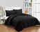 Chezmoi Collection 3Piece All Season Oversized King Comforter Set Black Soft Quilted Down Alernative Duvet Insert with Corner Tabs Lightweight Microfiber Bedding 110 x 96 Inches