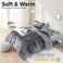 Comfort Spaces Juliette Luxe Comforter Set Velvet Lush with Soft Brushed Microfiber Reverse All Season Cozy Velvet Bedding Sets Fluffy Comforter Bed Set Matching Sham Grey King 3 Piece