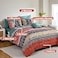 Cottolester Boho Full Comforter Set 8 PiecesOrange and Green Bohemian Striped Bed in a Bag Paisley Soft Microfiber Bedding Comforter Set