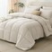 CozyLux Full Size Comforter Set Beige 7 Pieces Bed in a Bag Full OekoTex Certified Bed Set All Season Soft Bedding Set with Down Alternative Comforter Sheets Pillowcases Shams
