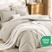 CozyLux Full Size Comforter Set Beige 7 Pieces Bed in a Bag Full OekoTex Certified Bed Set All Season Soft Bedding Set with Down Alternative Comforter Sheets Pillowcases Shams
