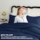 CozyLux Full Size Comforter Set Navy Blue 3 Pieces Lightweight Down Alternative Quilted Bedding Sets All Season Soft Breathable Solid Comforter with 2 Pillowcases Luxury Bed Set Gift for Home