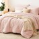 CozyLux Full Size Comforter Sets Blush Pink 7 Pieces Seersucker Textured Luxury Bed in a Bag All Seasons Soft Bedding Sets with Down Alternative Comforter Sheets Pillowcases Shams Home Gift
