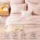 CozyLux Full Size Comforter Sets Blush Pink 7 Pieces Seersucker Textured Luxury Bed in a Bag All Seasons Soft Bedding Sets with Down Alternative Comforter Sheets Pillowcases Shams Home Gift