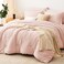 CozyLux Full Size Comforter Sets Blush Pink 7 Pieces Seersucker Textured Luxury Bed in a Bag All Seasons Soft Bedding Sets with Down Alternative Comforter Sheets Pillowcases Shams Home Gift