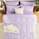CozyLux Full Size Comforter Sets Lavender 7 Pieces Bed in a Bag Light Purple Comforter Full Size All Season Bedding Sets with Stitch Quilted Comforter Flat Sheet Fitted Sheet Pillowcases