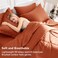 CozyLux King Size Comforter Set Burnt Orange 7 Pieces Bed in a Bag King Luxury Soft Bed Set for All Seasons Bedding Set with Down Alternative Comforter Sheets Pillowcases Shams Terracotta