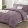 CozyLux King Size Comforter Set Dusty Purple 7 Pieces Bed in a Bag King Soft Bed Set for All Seasons Bedding Set with Down Alternative Comforter Sheets Pillowcases Shams Grayish Purple