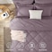 CozyLux King Size Comforter Set Dusty Purple 7 Pieces Bed in a Bag King Soft Bed Set for All Seasons Bedding Set with Down Alternative Comforter Sheets Pillowcases Shams Grayish Purple