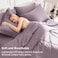 CozyLux King Size Comforter Set Dusty Purple 7 Pieces Bed in a Bag King Soft Bed Set for All Seasons Bedding Set with Down Alternative Comforter Sheets Pillowcases Shams Grayish Purple
